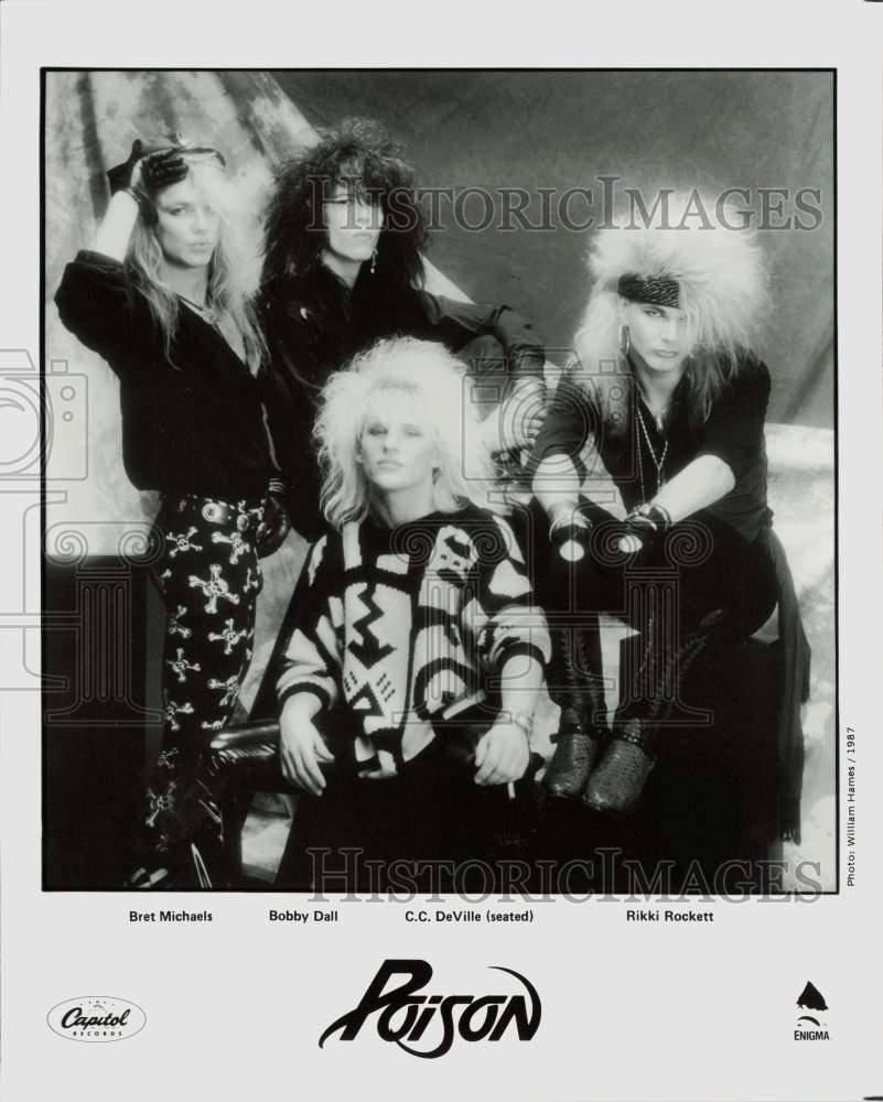 1987 Press Photo Members of Poison, American glam rock band