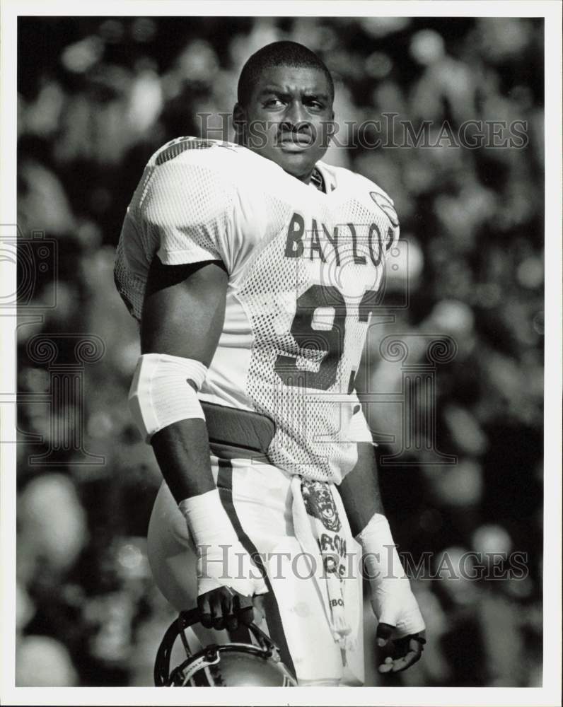 1986 Press Photo Baylor University Bears Football Team Defensive