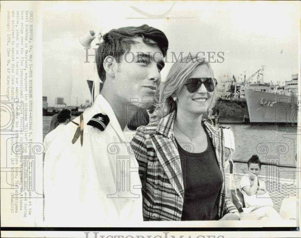 1976 Press Photo Kilton D. Kingsman and Susan Ford at the