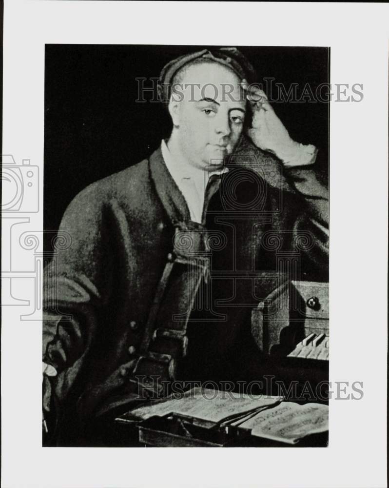 Press Photo 1748 portrait of composer George Frideric Handel