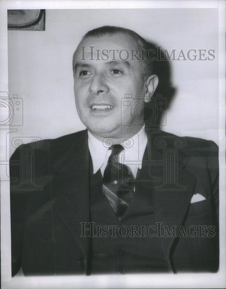 1946 Press Photo Gabriel Gonzalez Videla Chilean Minister France ...