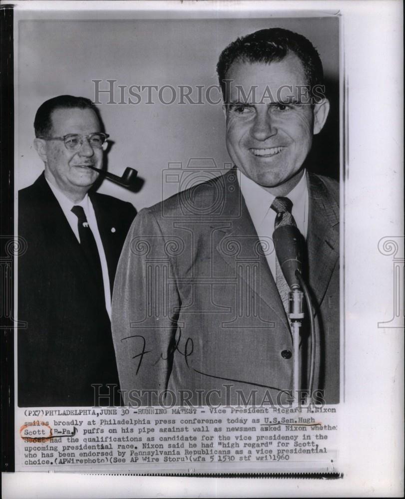 1960 Press Photo HUGH SCOTT politician Pennsylvania - DFPC99911 | eBay