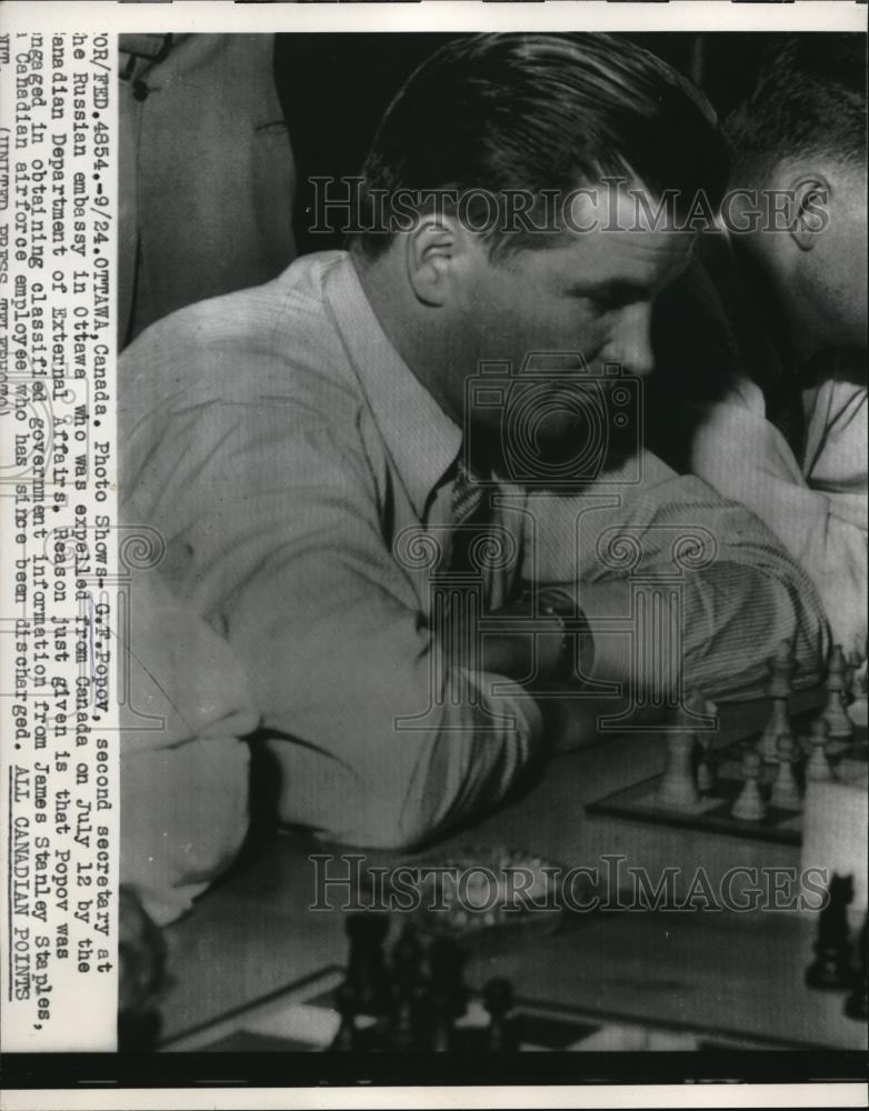 1956 Press Photo Second Secretary At The Russian Embassy In Ottowa Gf Povov Ebay