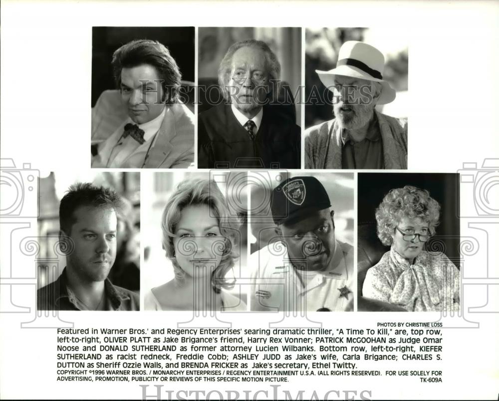 1996 Press Photo Oliver Platt Patrick McGoohan D. Sutherland in A Time