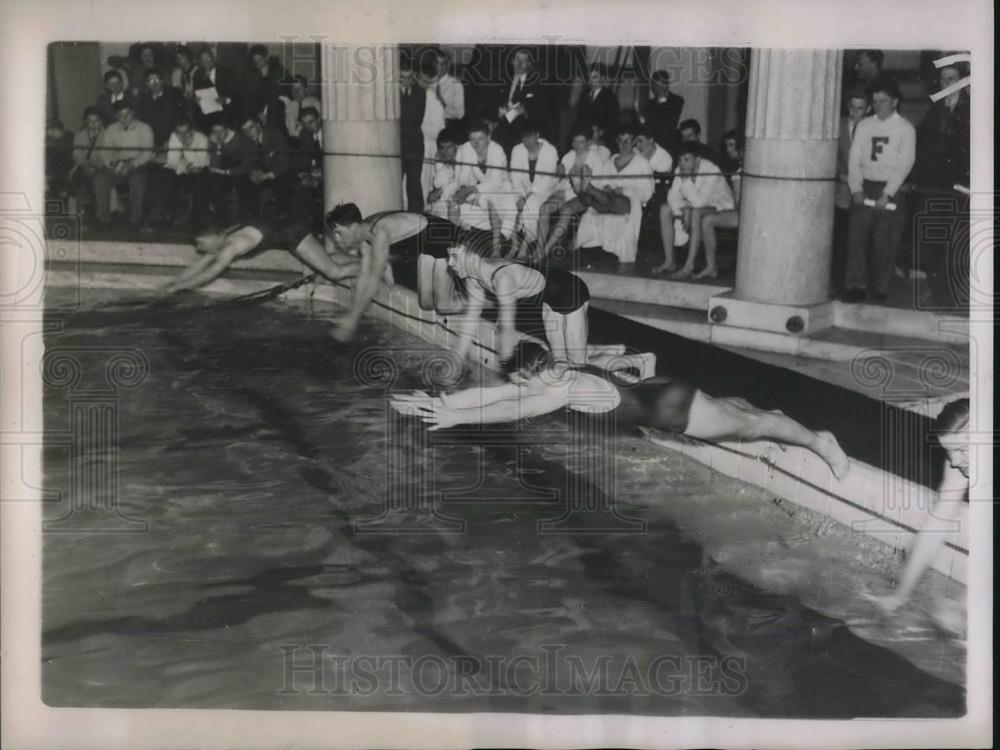 1937 Press Photo Annual Swimming Meet At Columbia University Pool | eBay