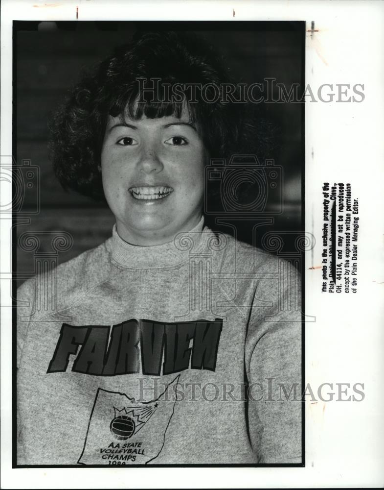 19 Press Photo Coach Jill Pompei Of Fairview High School Volleyball Team Ebay