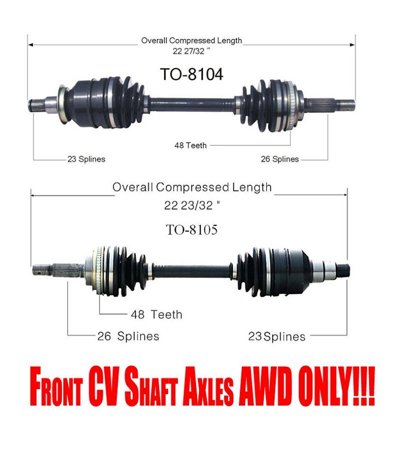 DTA TO2224 Front Right 4cyl FWD Only 2006-2012 New Premium CV Axle Drive Axle Assembly Rav-4