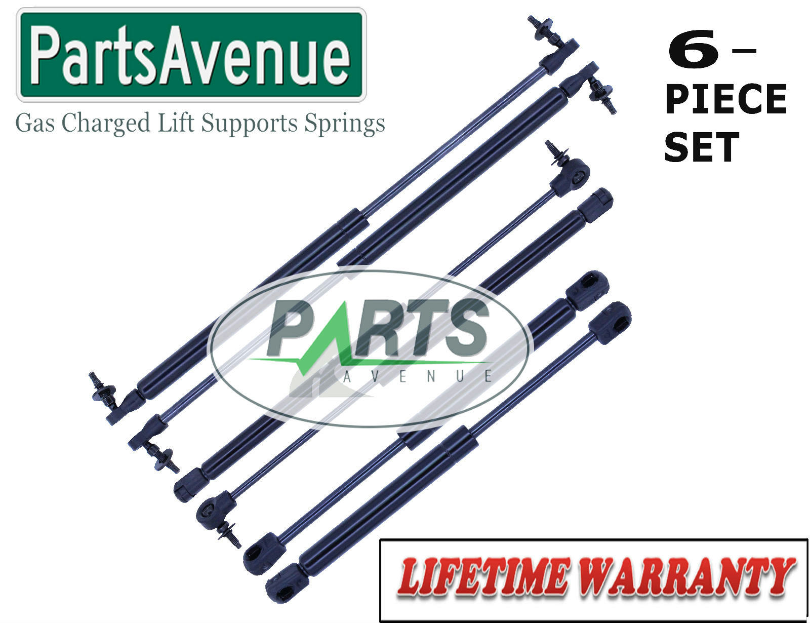 1 Hood 2 Rear Hatch Liftgate 2 Back Window Glass Lift Supports Shock Strut Arm