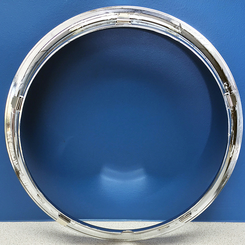 13" Chrome ABS Plastic Trim Rings / Beauty Rings 1 3/4" Depth 1513P