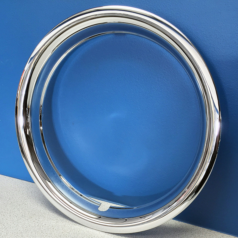 13" Chrome ABS Plastic Trim Rings / Beauty Rings 1 3/4" Depth 1513P