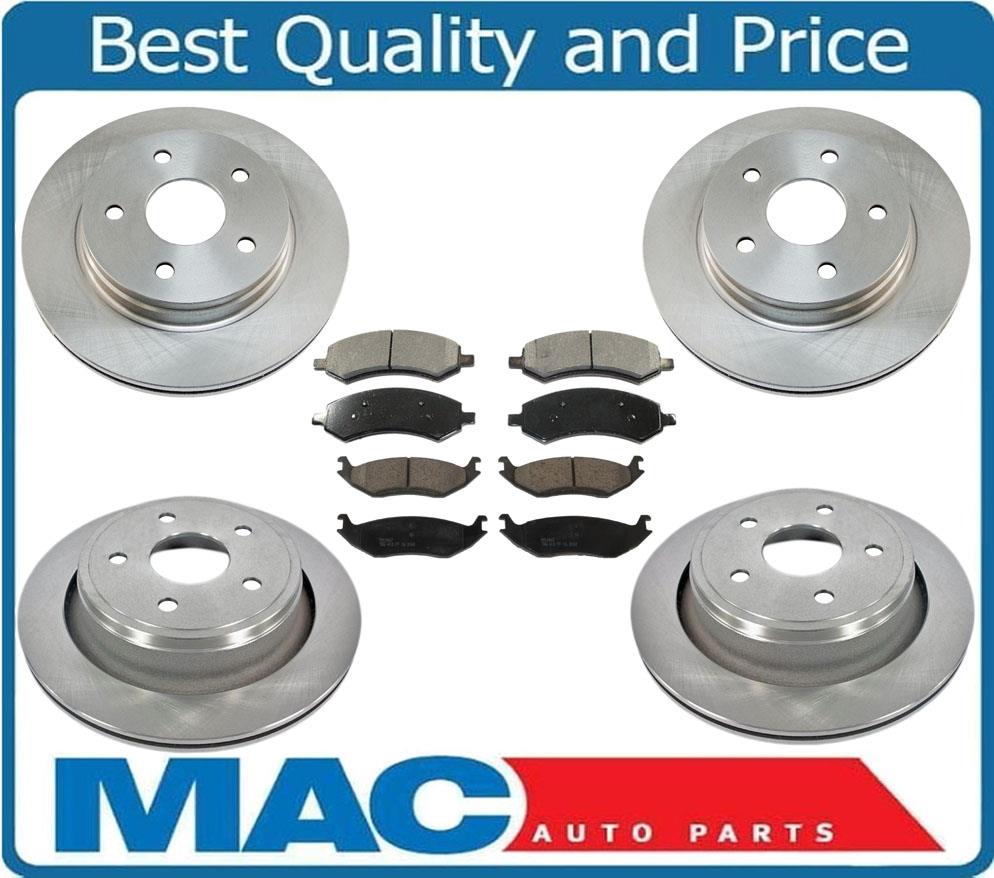 Front Rear Rotors & Brake Pads for Dodge Ram 1500 Pick Up 5 Stud 0618