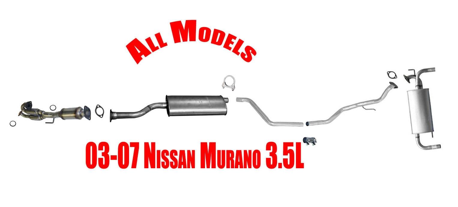 Muffler Exhaust System + Catalytic Converter for Nissan Murano 2003