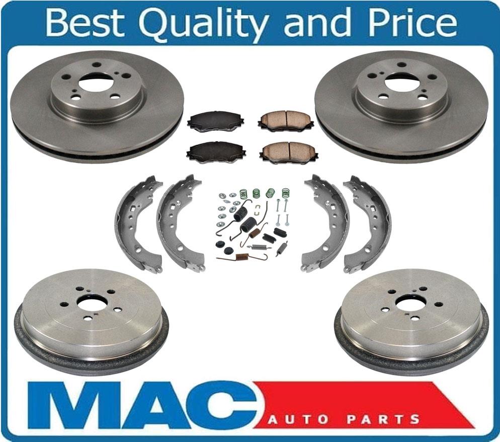 Front Brake Rotors /& Pads Rear Brake Drums Shoes Set Kit For 2009-2014 Cube