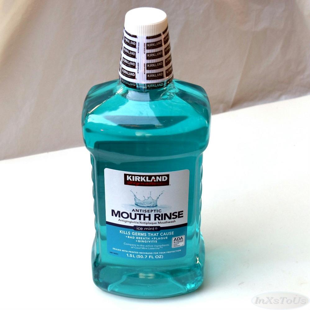 Kirkland Signature Antiseptic Ice Mint Mouth Rinse Mouthwash 1.5L