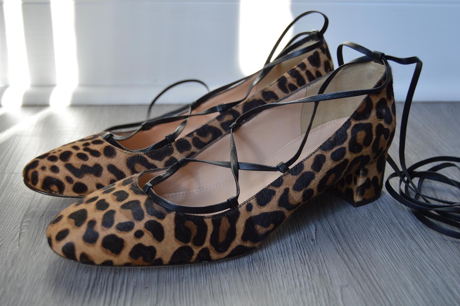leopard lace up heels