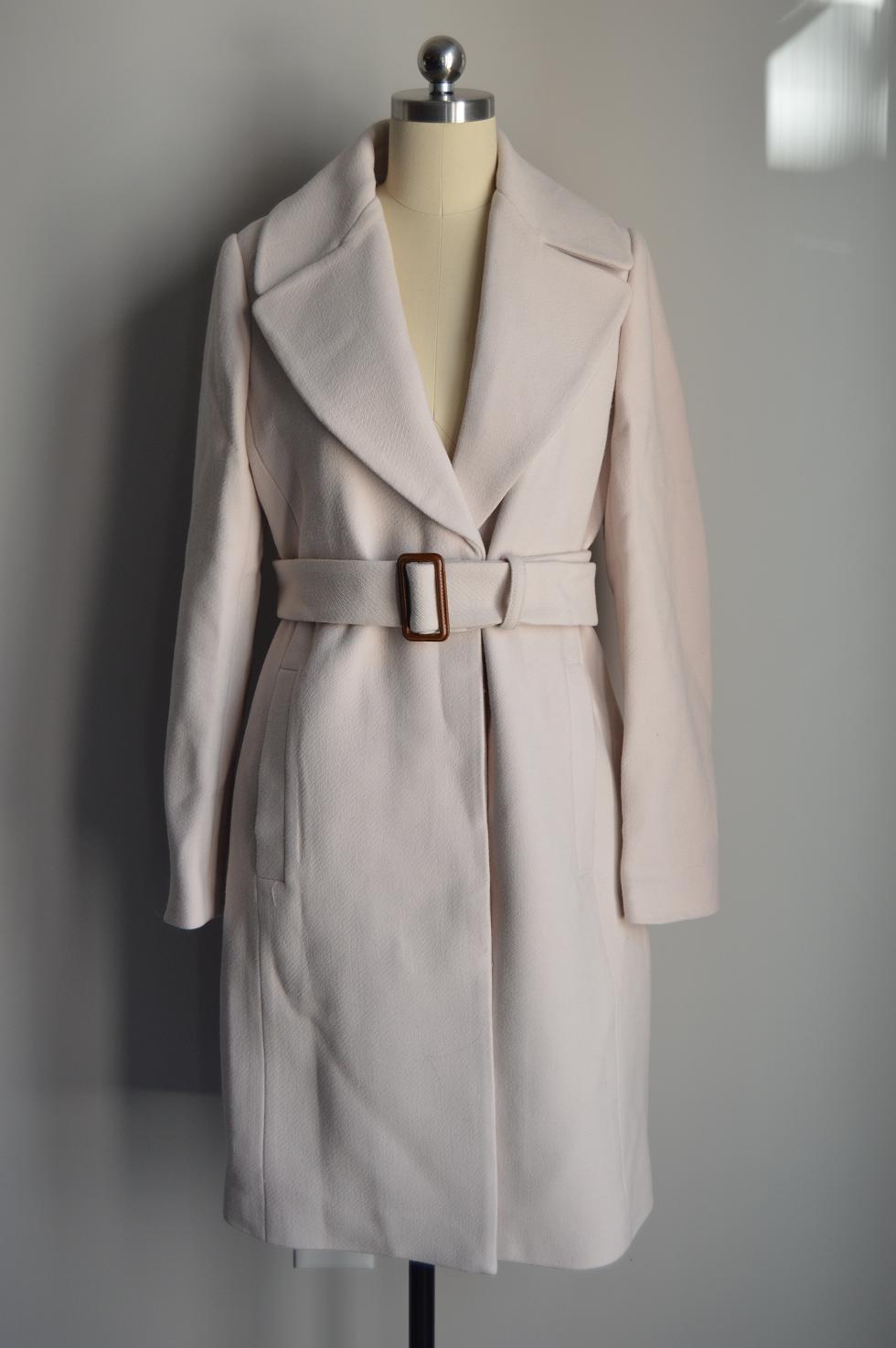 J.Crew $425 Double-Cloth Belted Trench Coat Sz 4 Vintage Champagne Ivory  E4733