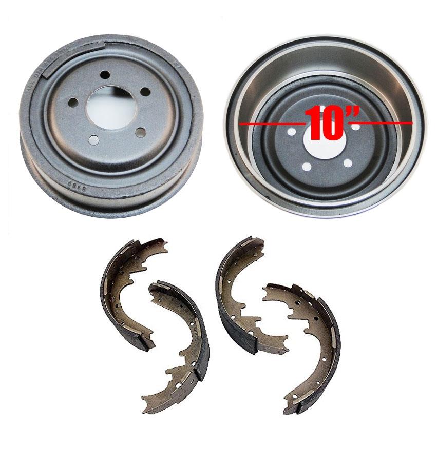 Rear 10" INCH Brake Drums & Brake Shoes Ford Ranger 19982001 LARGER