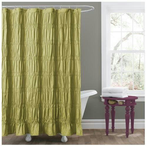 Lush Decor Emily Shower Curtain Green 72 X 72 New In