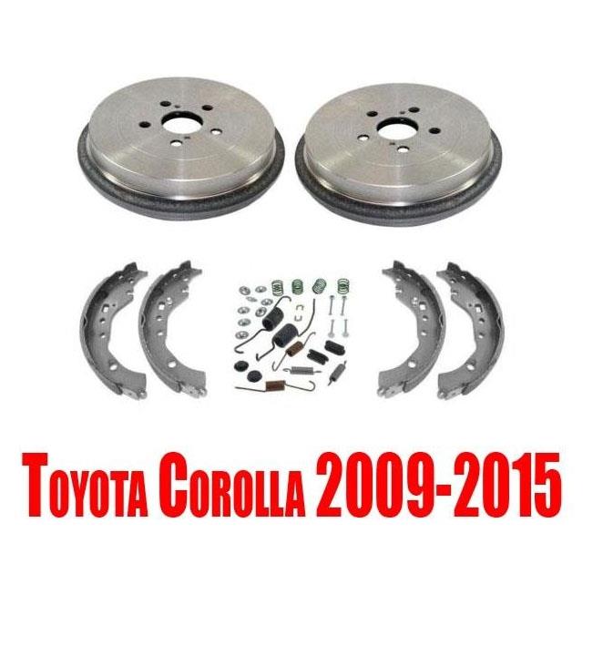 Rear Brake Drums Brake Shoes & Drum Hardware for Toyota Corolla 2009