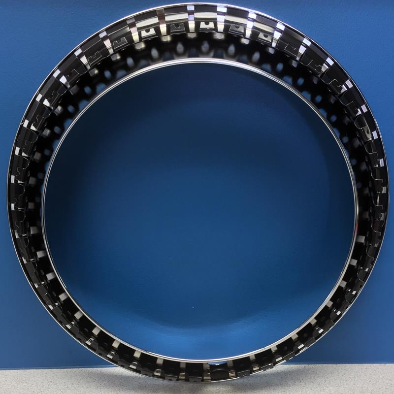 15" Stepped Edge 2 3/8" Chrome Stainless Steel 15x7 Wheel Trim Beauty