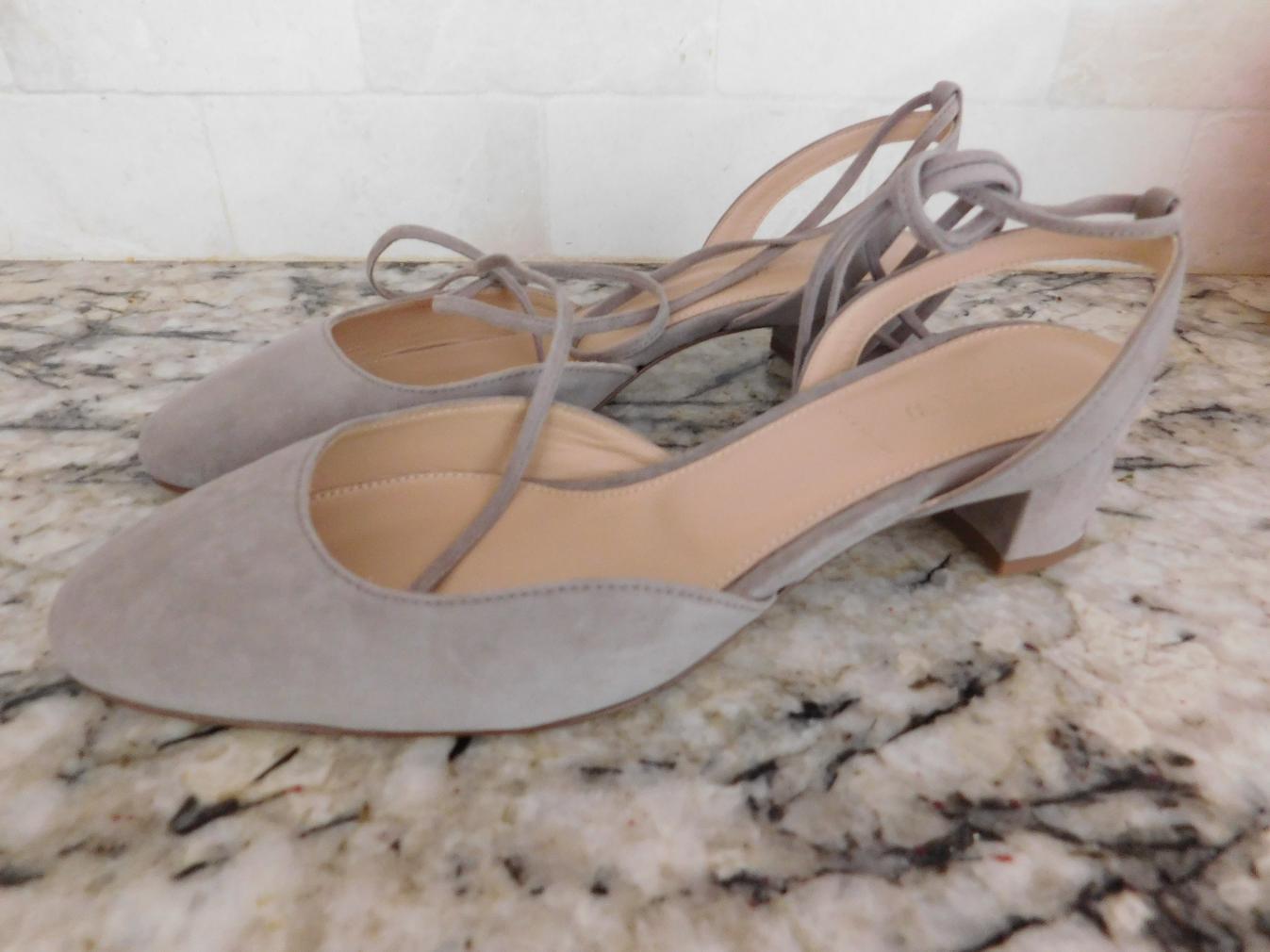 JCrew-178-Ankle-Wrap-Slingback-Heels-in-Suede-G4095-8-5-Antique-Dove-Grey-NEW