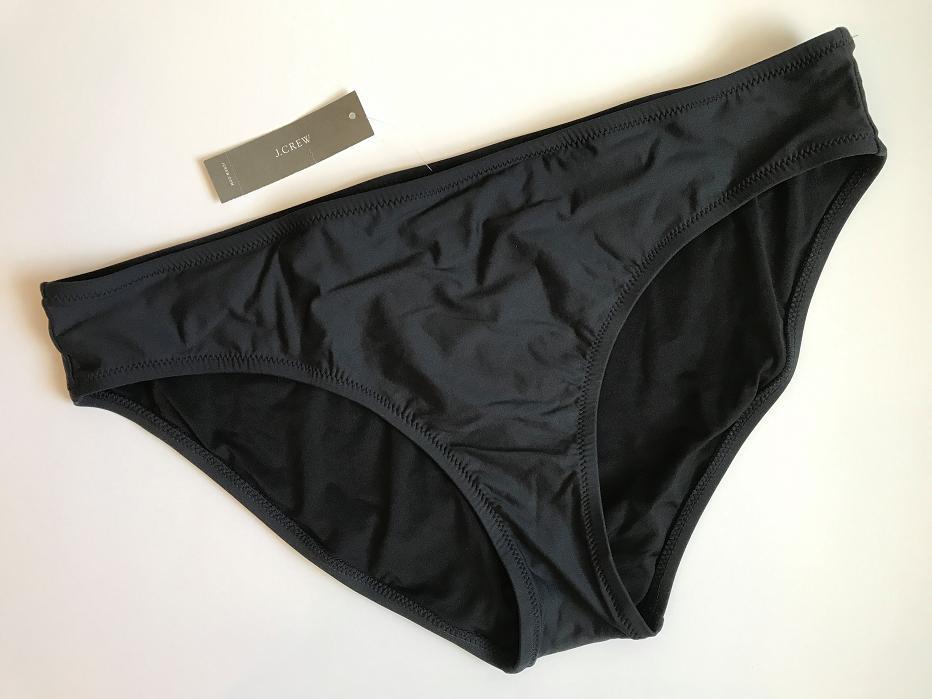 Nuevo J Crew 40 Parte Inferior De Bikini Talla Xs Gris Oscuro B6804 Traje De Bano Playa Piscina Ebay