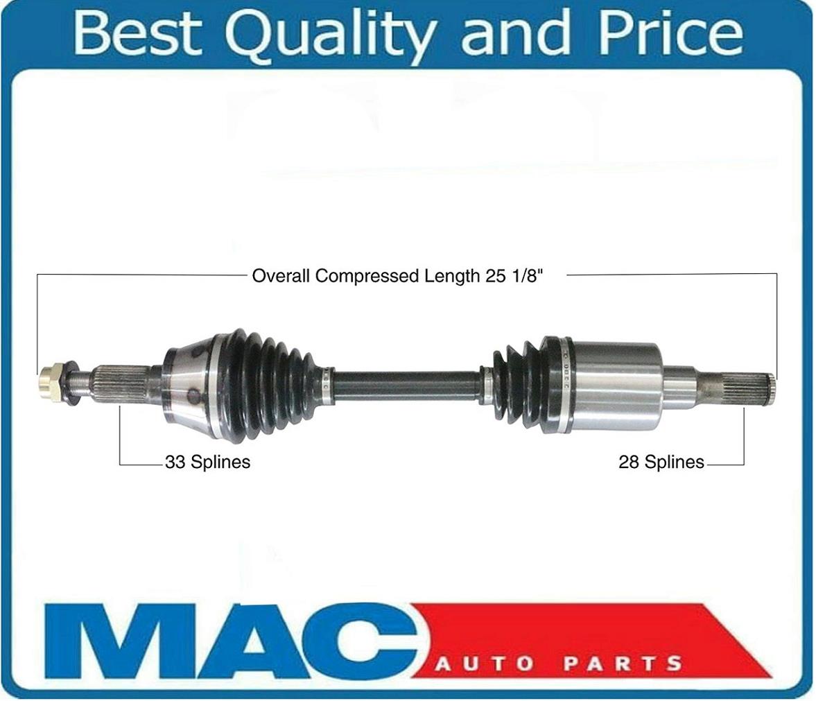 H3T 2006-10 Front Left or Right New CV Drive Axle Shaft Fits Hummer H3