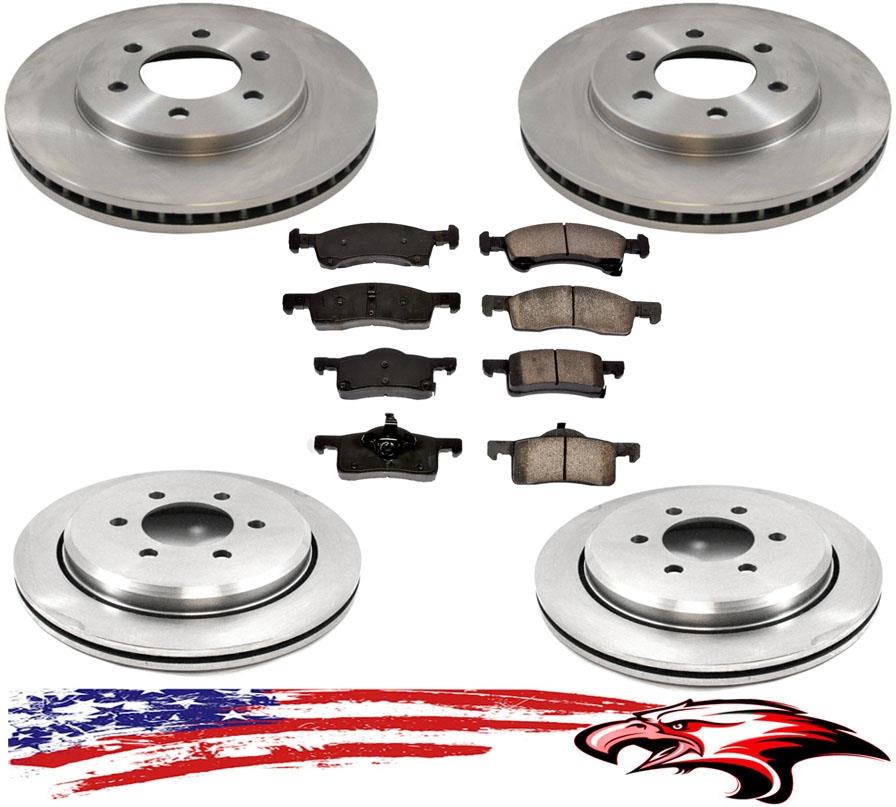 Front Rear Brake Rotors Brake Pads For Ford Expedition Lincoln Navigator 03 06 Ebay