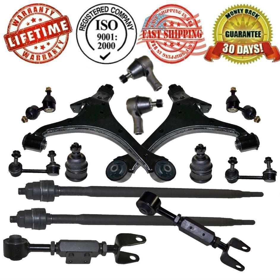 TSX 04-08 2.4L Front Control Arms Sway Bar Links Lower Ball Joints /& Tie Rods