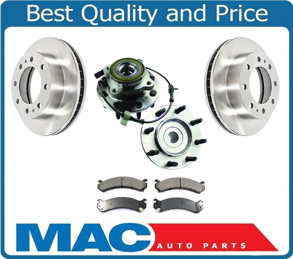 Front Rear Brake Rotors Ceramic Brake Pad Fits 2000-2002 Subaru Legacy L 8 4