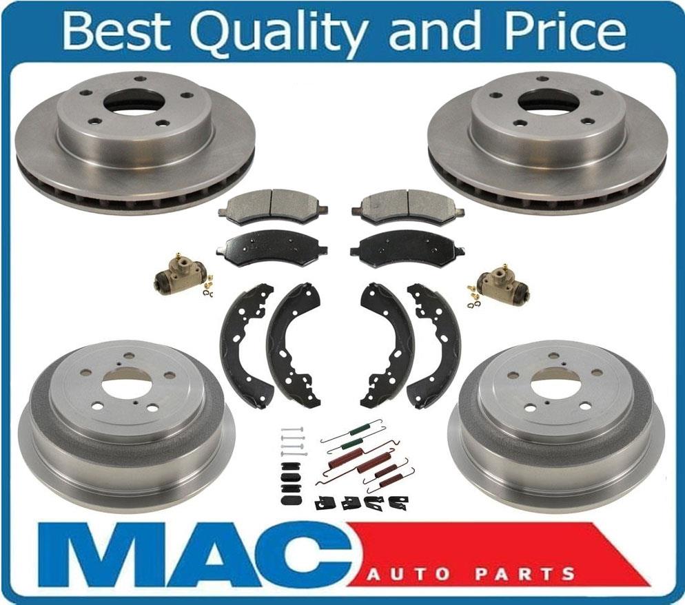 for 91-98 Dakota 10 inch Larger Size Rear Brake Drums /& Shoes Ck Drum size 6Pc