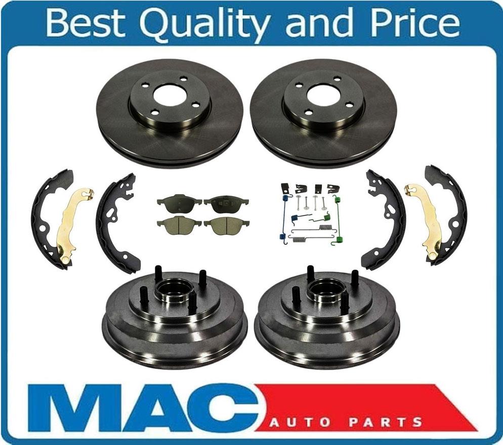 New Rotors Brake Pads Drums Bearings Brake Shoes For Ford 05 07 2 0l 2 3l Focus Ebay