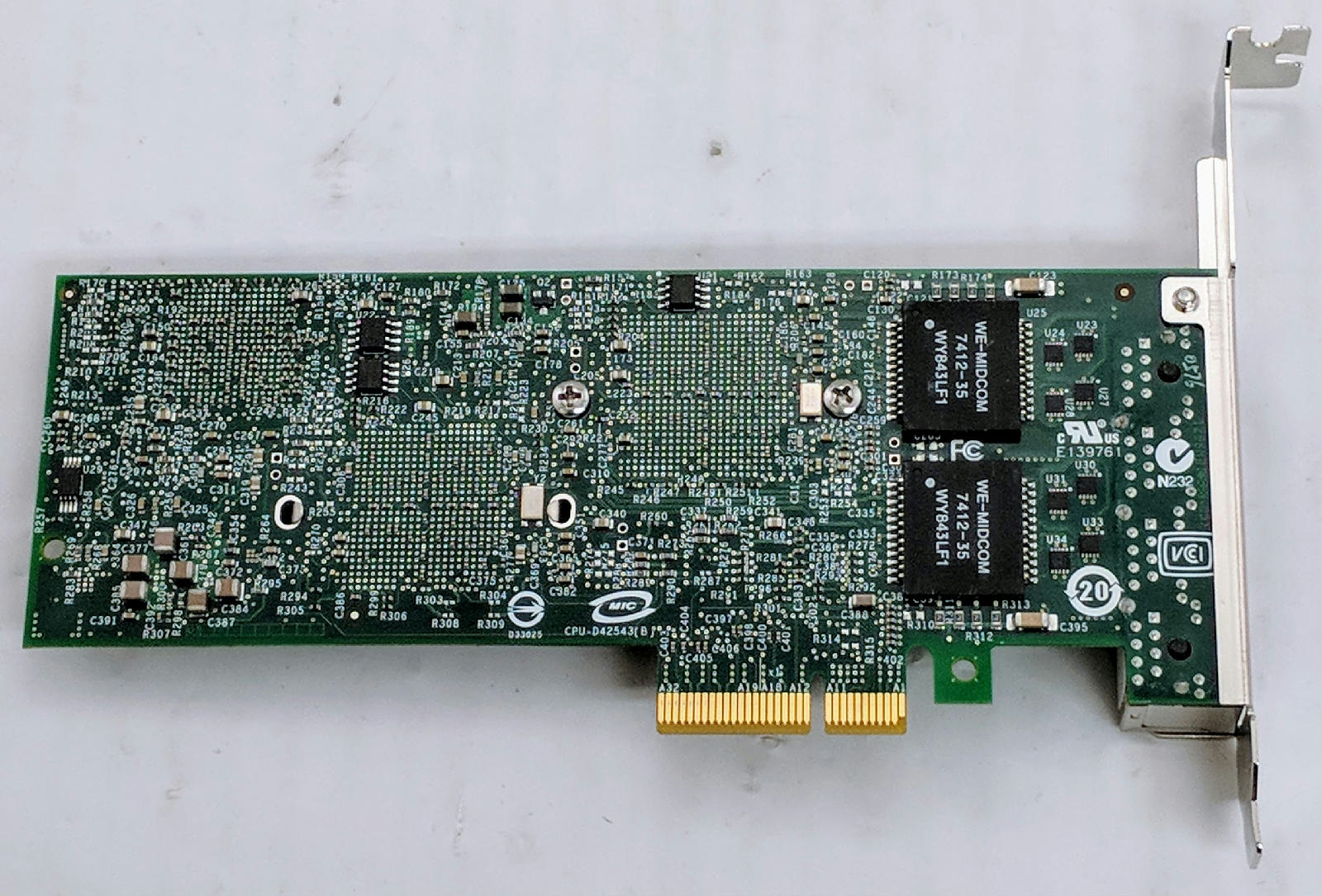 Dell Intel PRO/1000 VT Quad Port Network Card 0YT674 PCI-E 4-Port High ...