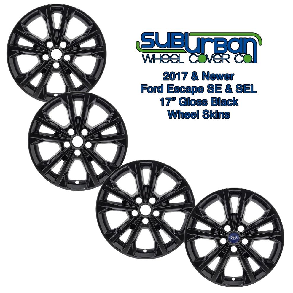 2017-2019 Ford Escape SE / SEL 17" Gloss Black Wheel Skins # IMP414BLK ...