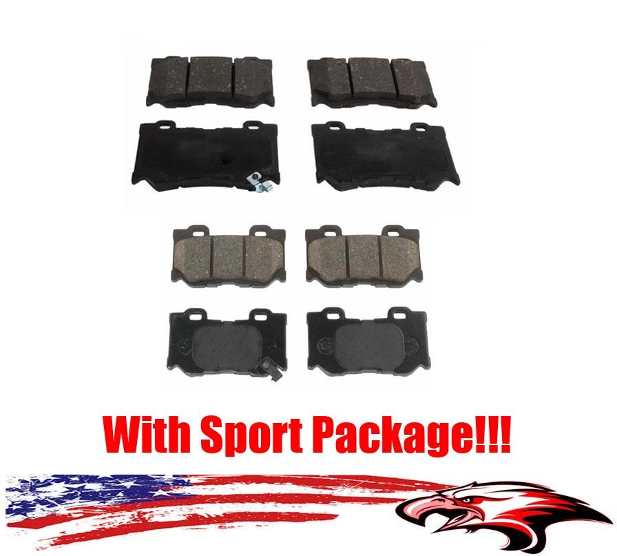 Front and Rear Ceramic Brake Pads for Infiniti Q50 14-17 With Sport Package