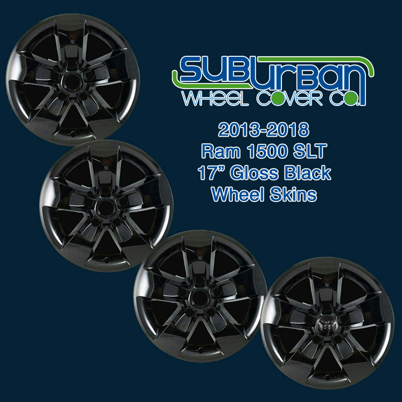 2013-2018 Ram 1500 SLT /& EXPRESS # IMP-345X 17/" 5 Spoke Chrome Wheel Skins SET//4