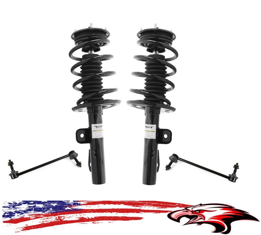 Front Complete Struts & Sway Bar Link for Ford Flex 20092012 Non Turbo