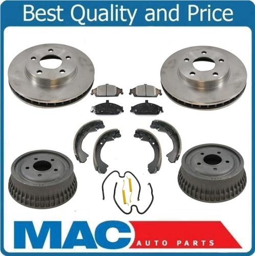 Rear Kit Rotors /& Ceramic Brake Pads W//Hardware Fits 99-05 Pontiac Grand Am