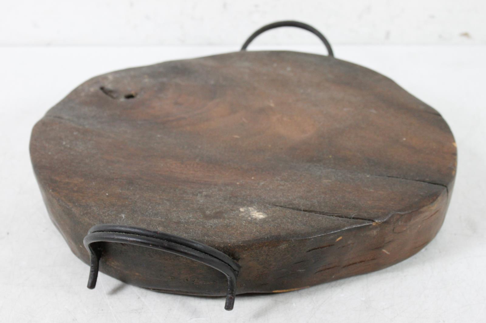 Round Wooden Cheese Cutting Board With Metal Handle By William Round Wooden Cheese Cutting Board With Metal Handle By William Sonomoa