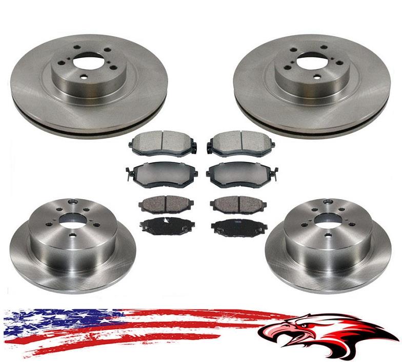 Forester Front Blank Brake Rotors+Ceramic Brake Pads Fit Subaru XV Crosstrek