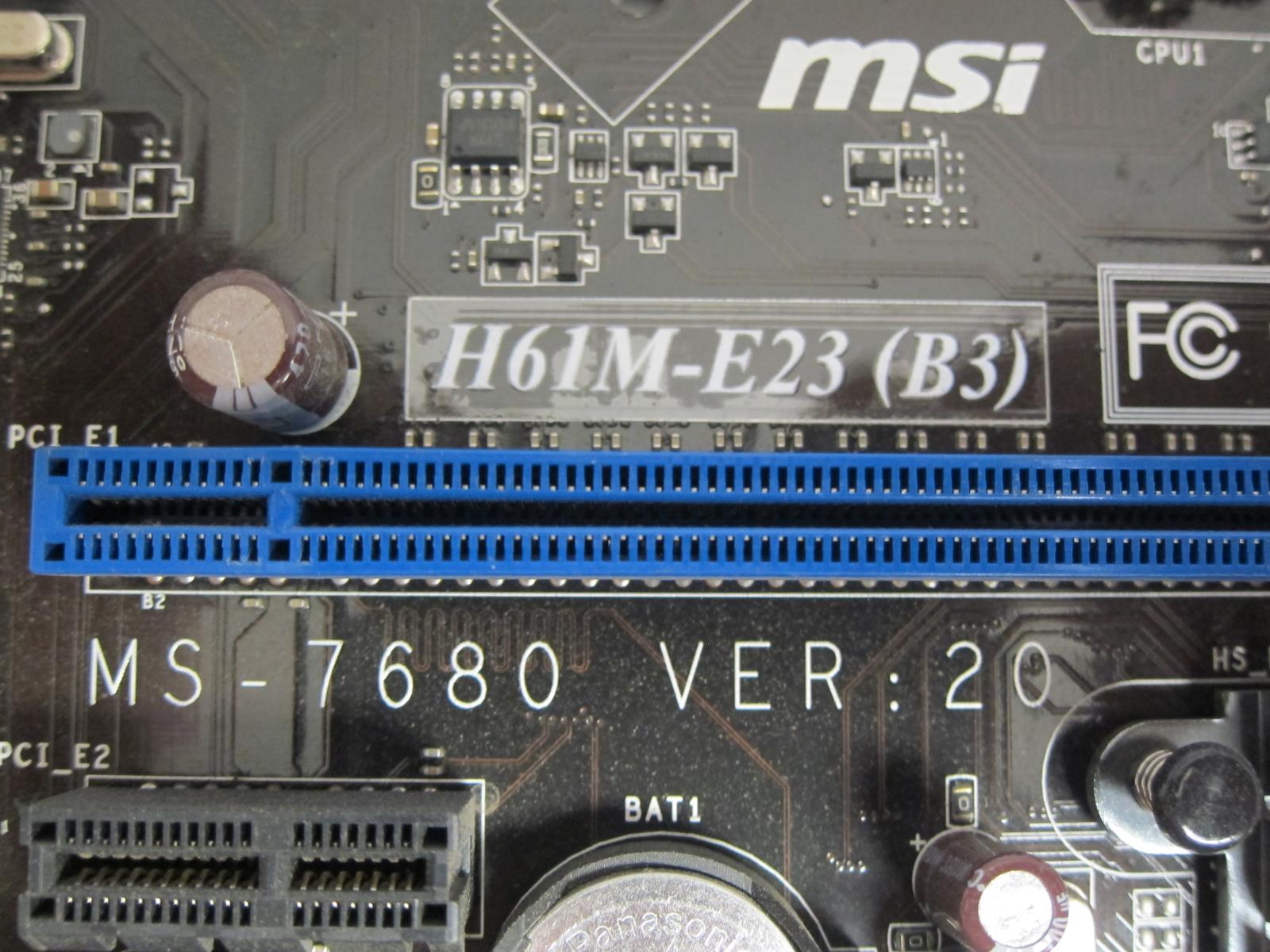 Msi h61m e23 какие подойдут процессоры