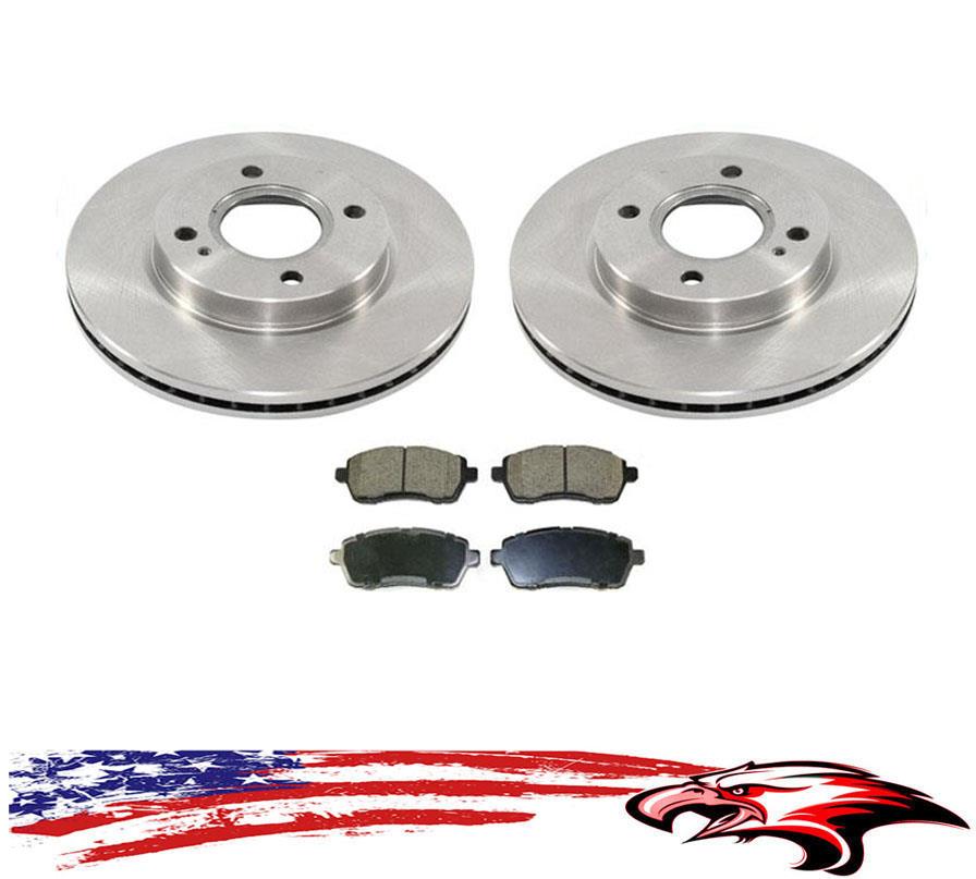2014 2015 For Ford Fiesta Front Disc Brake Rotors and Pads Model w//R-Drums