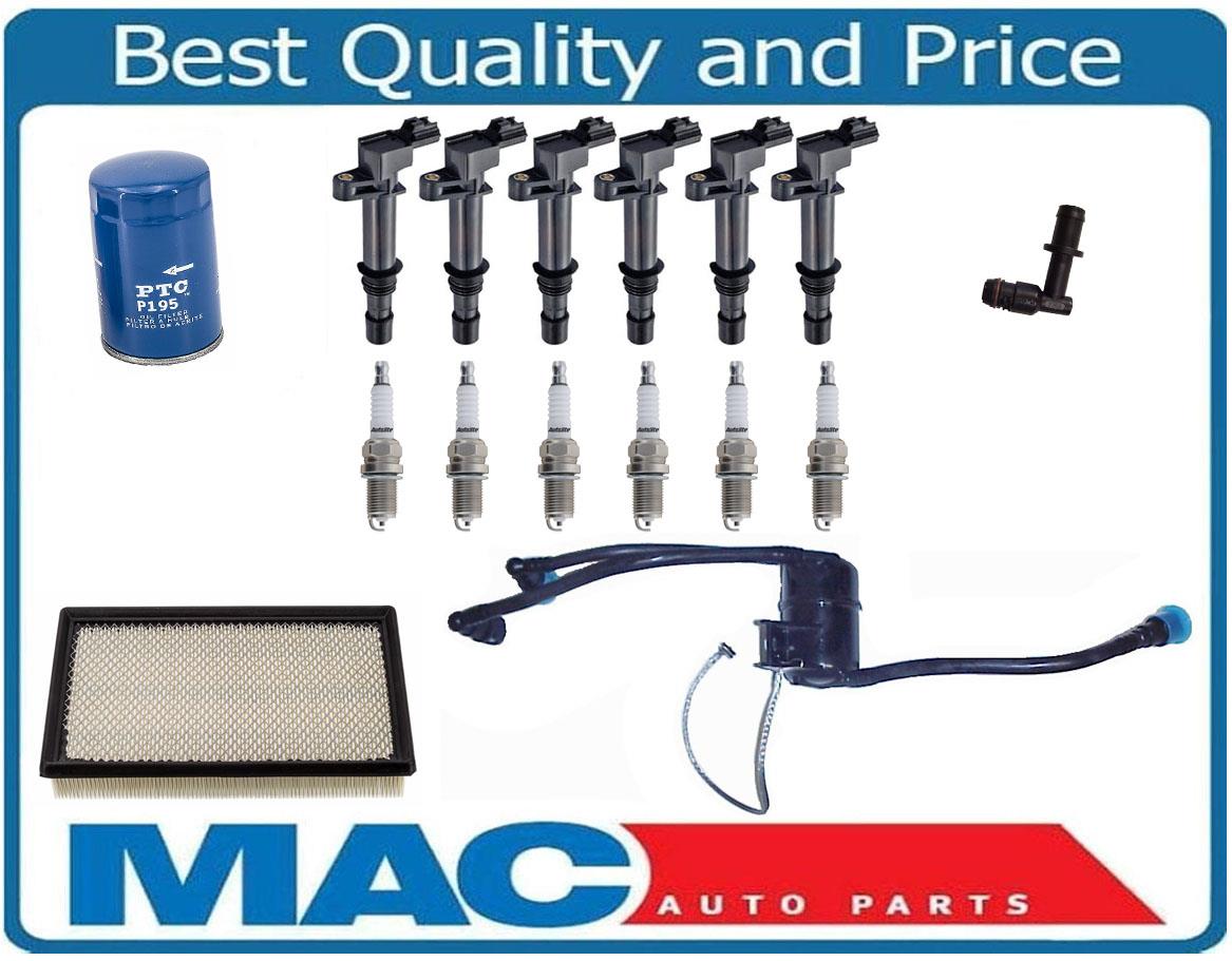 8USAUTO Tune Up Kit Air Oil Filters Spark Plug FIT Jeep Liberty V6; 3.7L 2005-2007