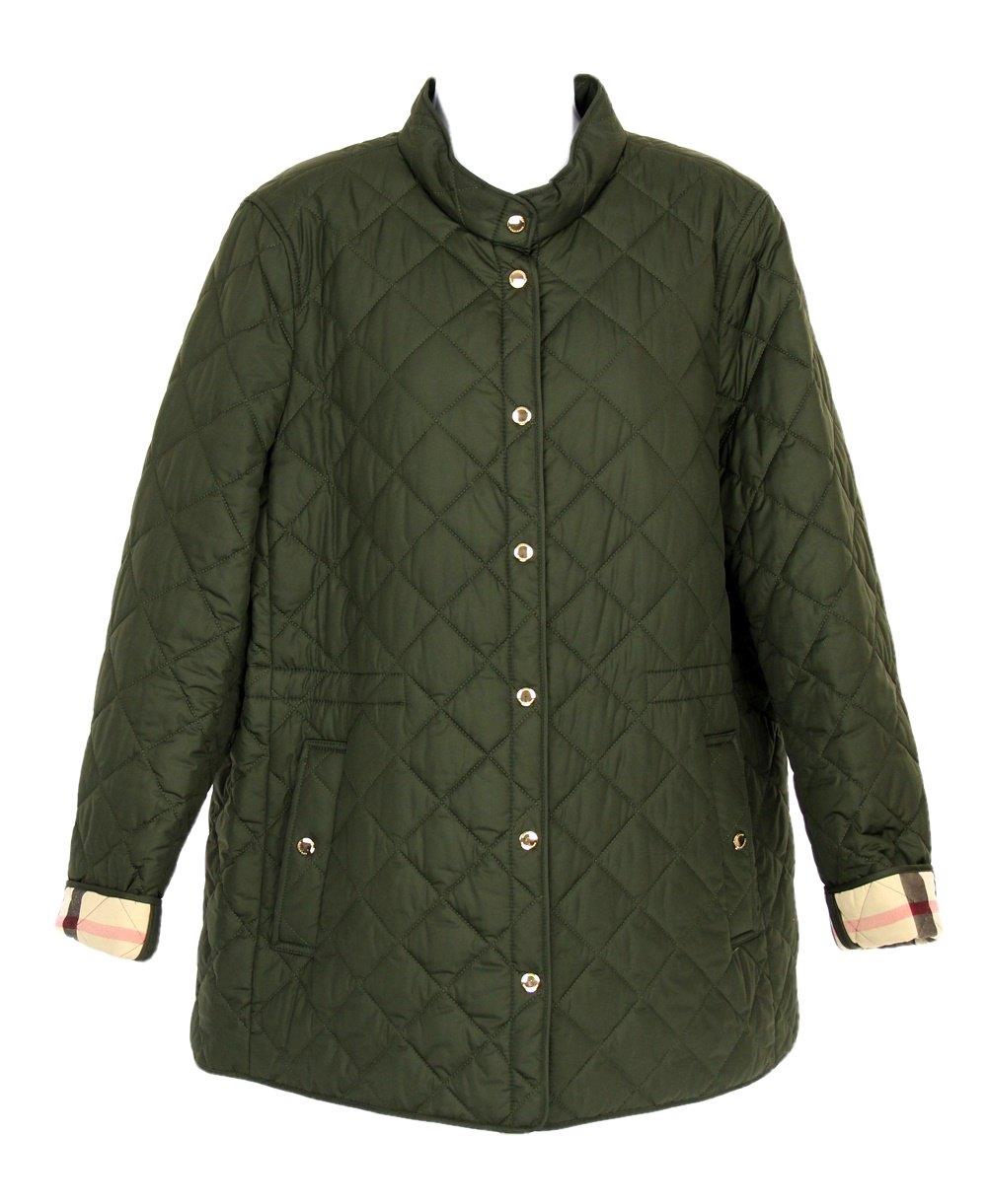 collarless quilted jacket