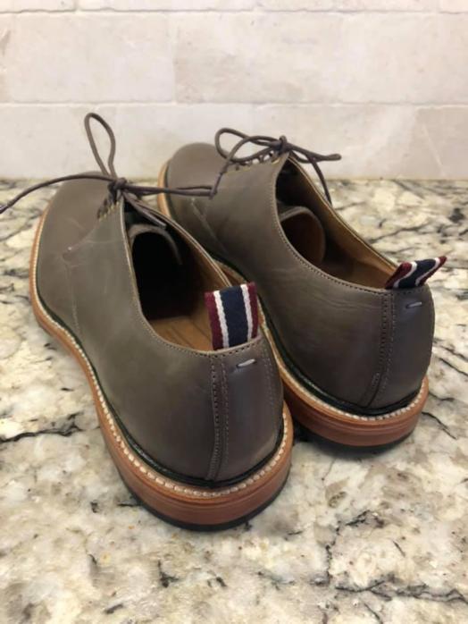 JCrew $298 Oar Stripe Italian leather derbys 8.5 dusty  display picture 1