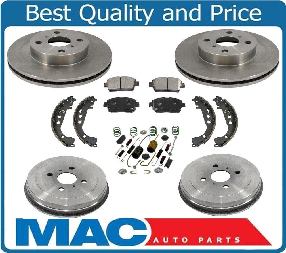 AP 0406 Scion Xa Xb Front Brake Rotor & Ceramic Brake Disc Pads Drums