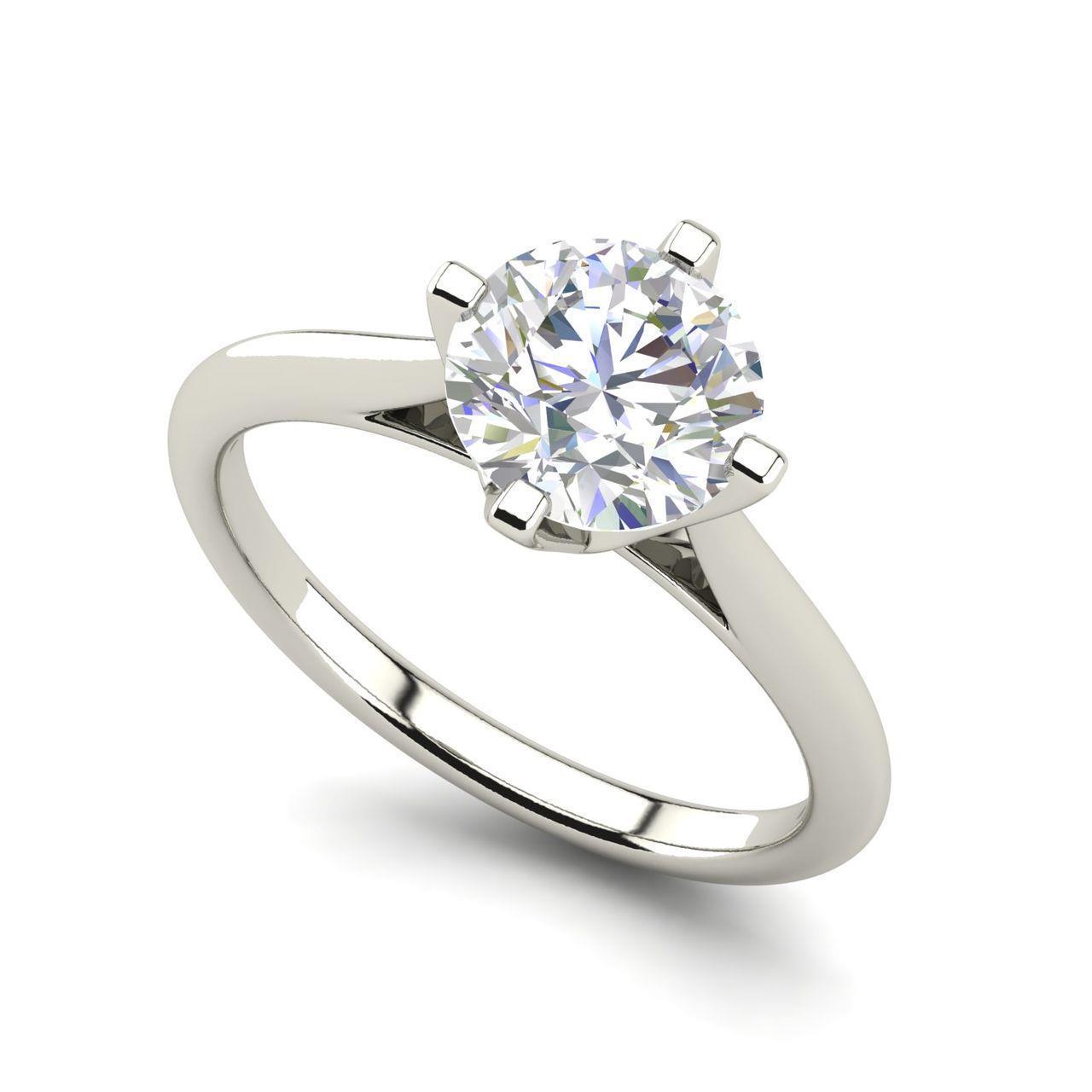 4 claw diamond solitaire ring