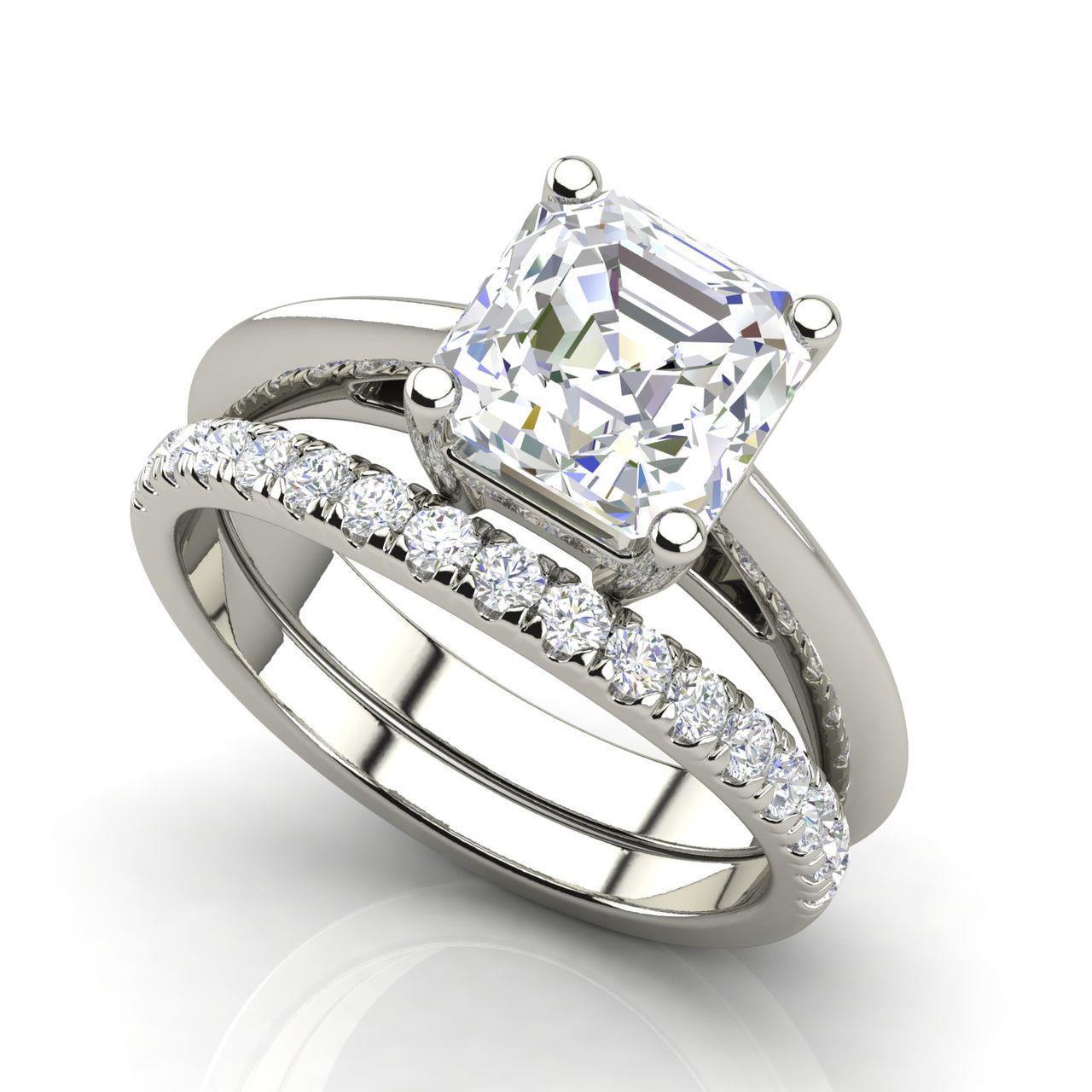 Solitaire 1 Carat Si1 D Cushion Cut Diamond Engagement Ring White