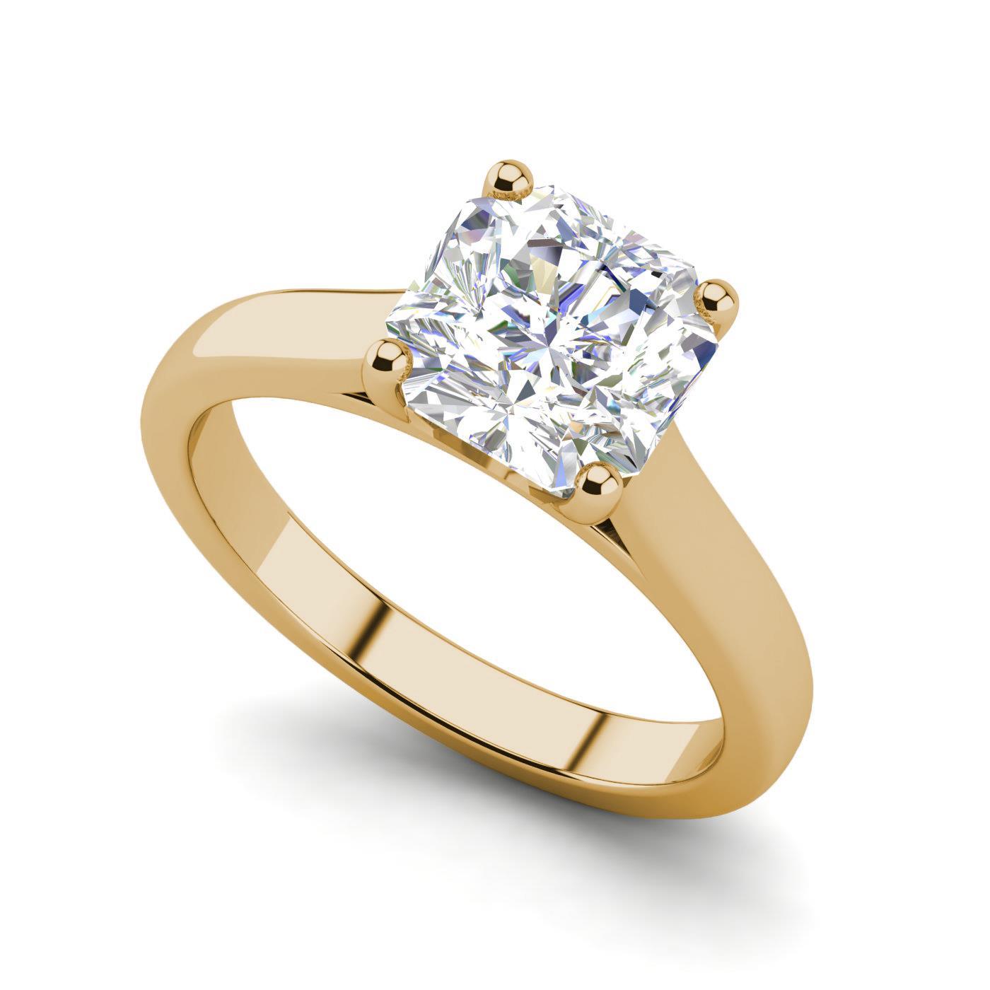 Solitaire 0 75 Carat Vs2 H Cushion Cut Diamond Engagement Ring