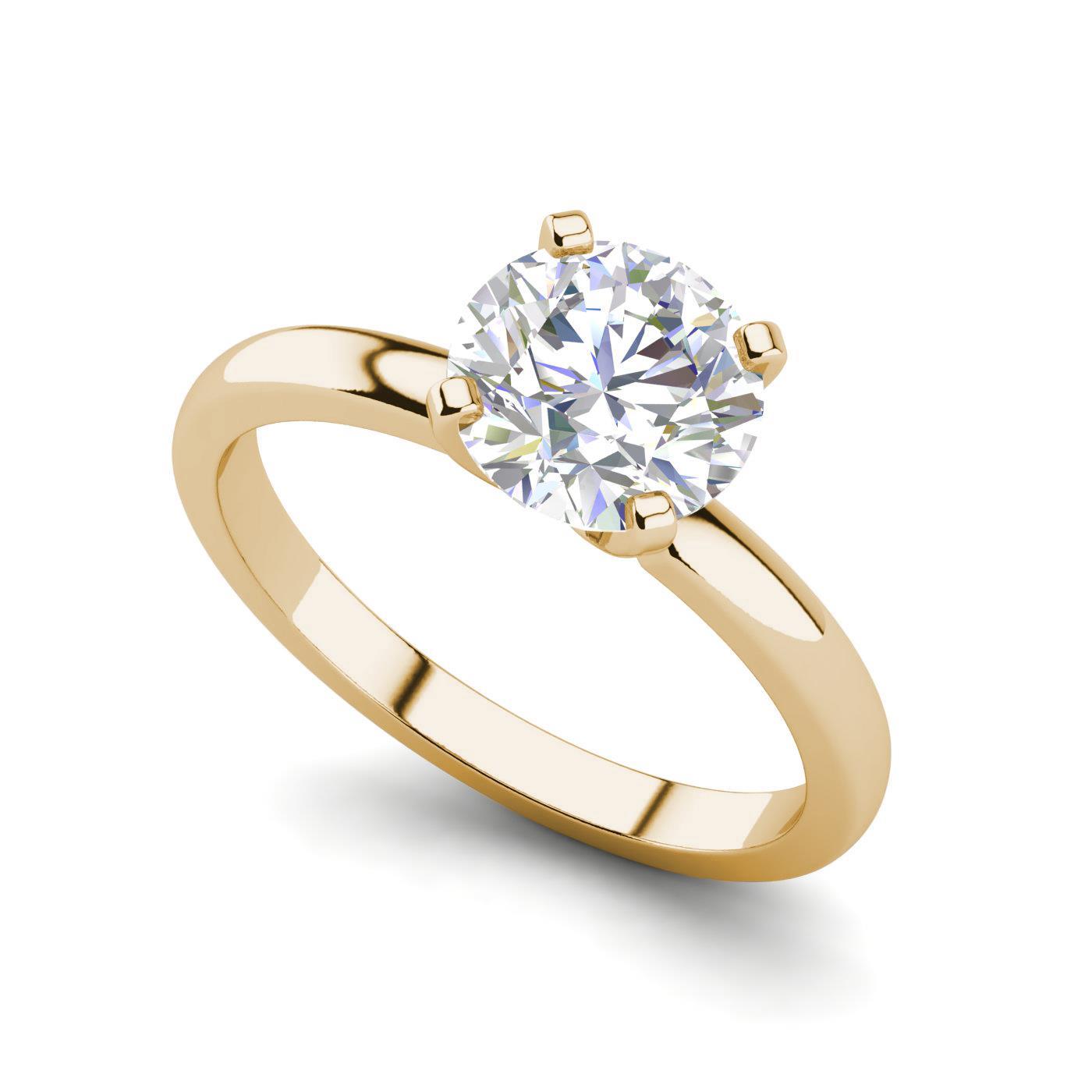 simple 0.5 carat solitaire cz engagement ring yellow